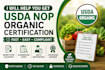 help you get usda nop organic certification fast