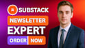 set up your substack account, create substack posts