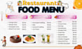 design a modern restaurant, bar, salon menu within 24 hours