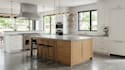 create shaker cabinet island kitchen archviz in prokitchen perspective view