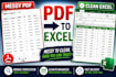 convert messy pdfs into clean excel databases