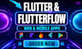 build flutterflow mobile app, android app, ios app, bubble io, adalo, mvp, UI UX