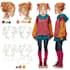 draw anime character design sheet