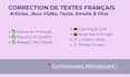 corriger et relire des textes en francais