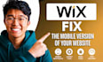 fix wix mobile responsive, wix studio layout and website bugs