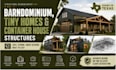 design barndominium, tiny homes and container house structures in texas
