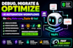 debug, migrate, optimize ai automation workflows on n8n, make com, zapier