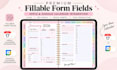 integrate google calendar, do fillable form fields, hyperlinked digital planner