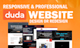 create responsive duda website with SEO optimization