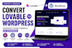 convert lovable ai landing page into wordpress, squarespace, revamp claude code