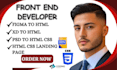 figma to html, psd to html css, xd to html , html css landing page