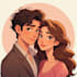 design couple portrait illustration