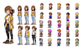 create pixel art character, 8 bit 16 bit animation and spritesheet