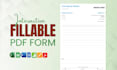 create fillable pdf form, interactive pdf, planner, workbook design, worksheet