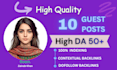 provide high da guest posts with SEO backlinks