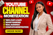 complete youtube channel promotion and monetization