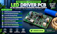 battery powered led driver pcb, dc dc converter   charging power supply design