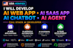 develop ai web app ai saas app ai chatbot ai agent ai software ai developer