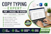 type PDF, image, or handwritten notes into word