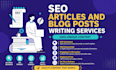 write SEO optimized articles and blog posts