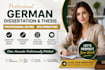 proofread edit german dessertation thesis apa formatting