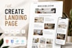 create modern landing page website for you