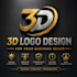 do 3d logo design for your business brand