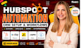 setup hubspot CRM automation, claycom, apollo io workflow and zapier integration