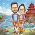 draw caricatures with colored pencils