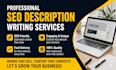 do professional description writing