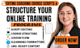 edit coaching course scripts and structure online training programs