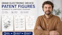 draw electronic device patent figures schematic and component diagrams