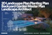 2d landscape plan planting plan backyard garden master plan landscape architect