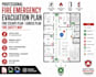 design emergency evacuation plan, fire escape plan, egress plan, fire safety map