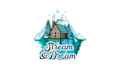 design cozy cabin cottage streams dreams logo