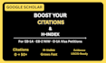 increase google scholar citations and h index for eb1a niw visa petition