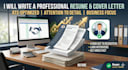 write a professional resume and cover letter