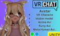 create custom vrchat avatar with rigging, toggles and unity setup 3d character