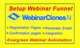 build automated evergreen ai webinar funnels using webinarclonesai
