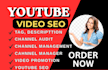 optimize youtube video SEO, audit and manage your channel