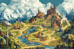 make fantasy map illustration for dnd