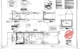 create UK building regulation detailed construction drawing with notes