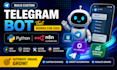 build custom telegram bot using python, bot, n8m automation, telegram promotion