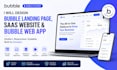 design bubble landing page, saas website and bubble web app