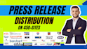 do press release distribution on 450 sites, submit press release