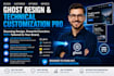 design ghost website, customize theme, and develop ghost cms site