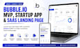 create bubble io mvp, startup app and saas landing page