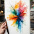 design abstract watercolor wall art