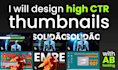 design high CTR youtube thumbnails with ab testing