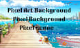 draw pixel art background scene game environment landscape scenery